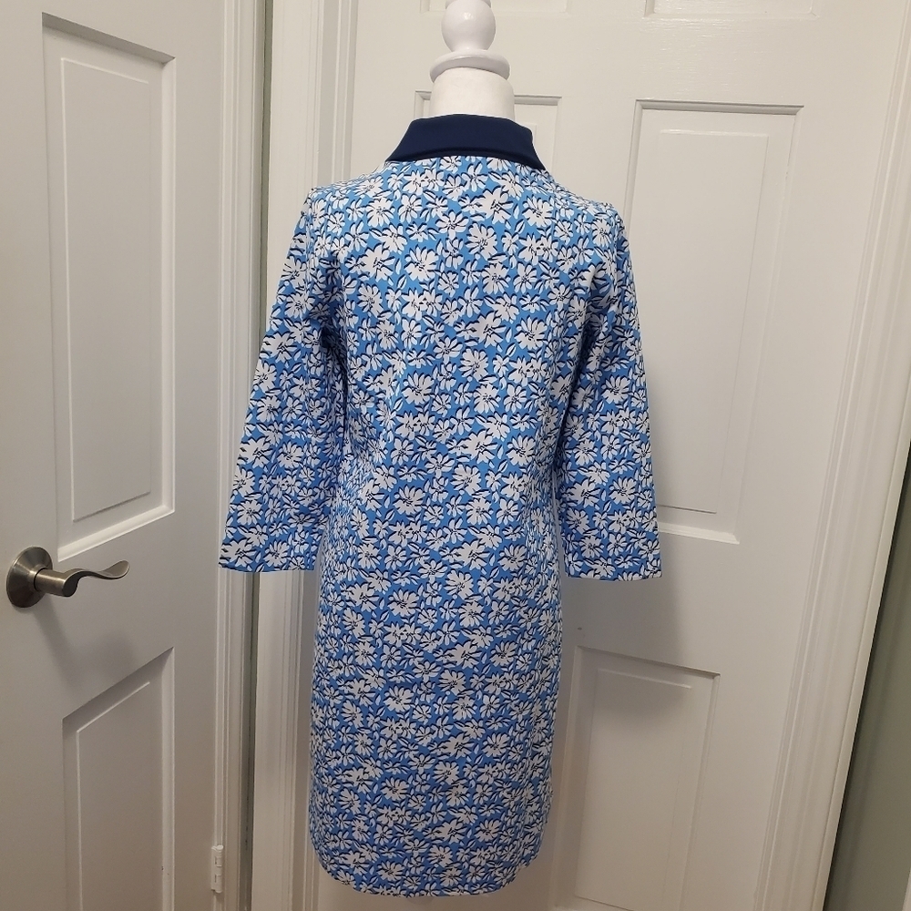 NWT Lilly Pulitzer Ainslee Lunar Blue Palm Beach Petals Dress Size Lge. Ret $188 - Picture 6 of 14